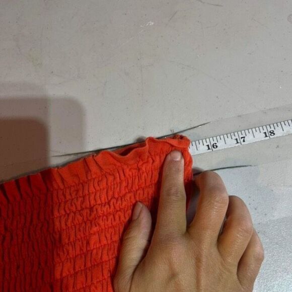 Pro Edge Women's Syracuse Halter Smocked Back Coverup Dress Orange Size Large - Picture 5 of 6